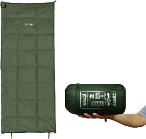 LEAP】 寝袋 ダウン シュラフ 封筒型 コンパクト 軽量 2人用